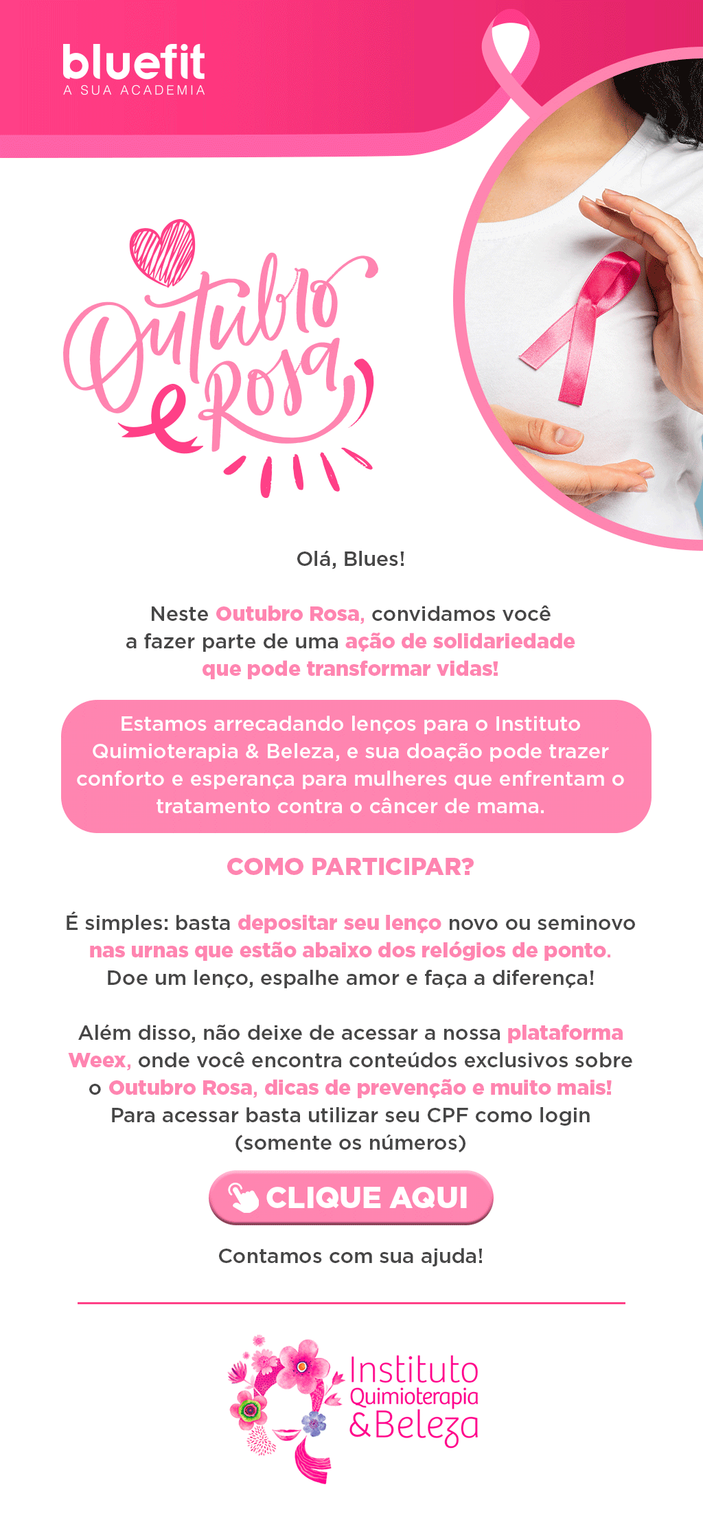 CRIAÇÃO DE CAMPANHA PARA O OUTUBRO ROSA