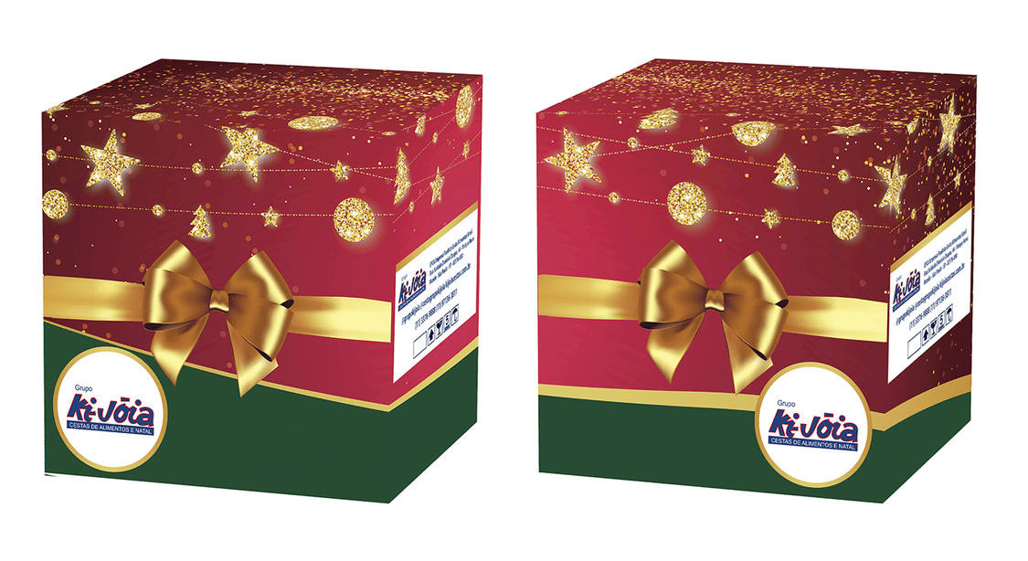 Arte para Embalagem de Cesta de Natal