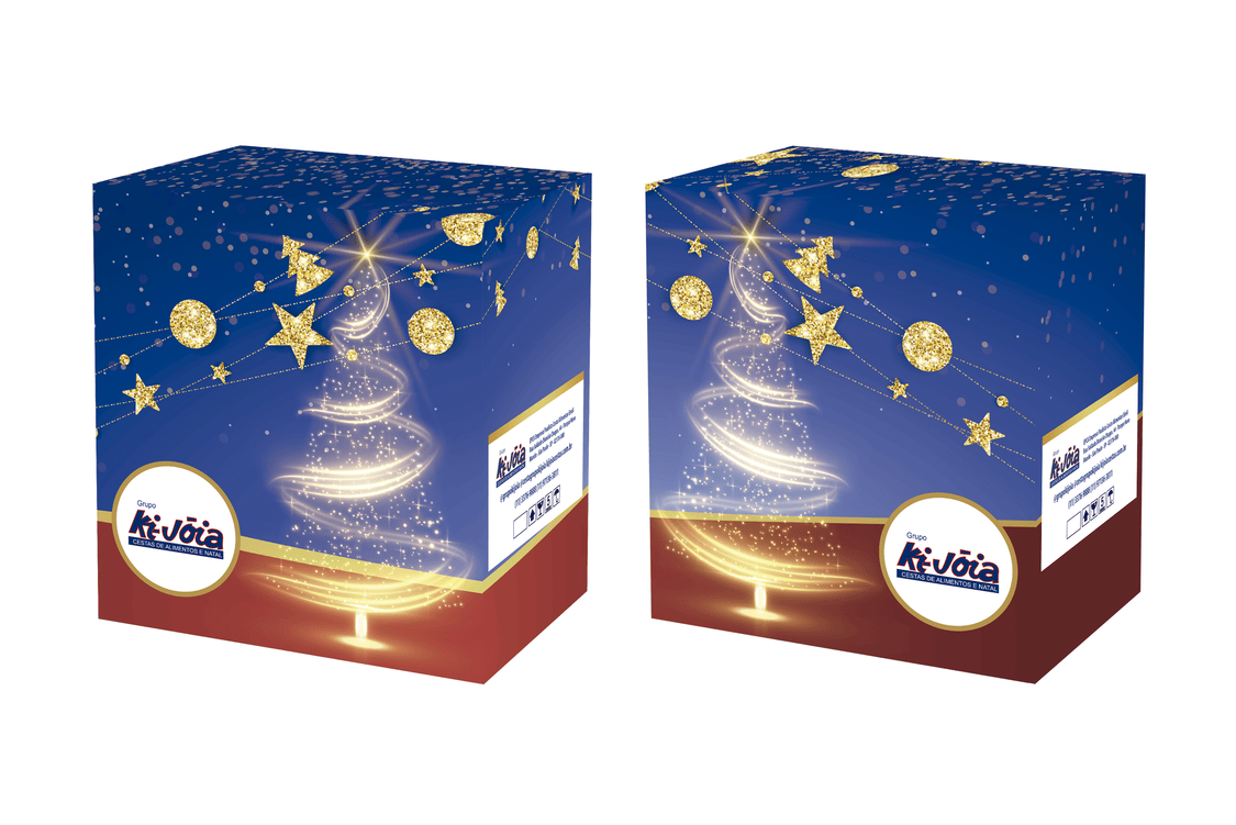 Arte para Embalagem de Cesta de Natal