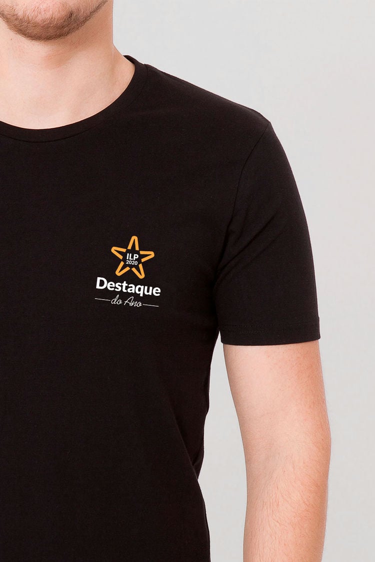Camiseta personalizada com KV da campanha ILP 2020.
