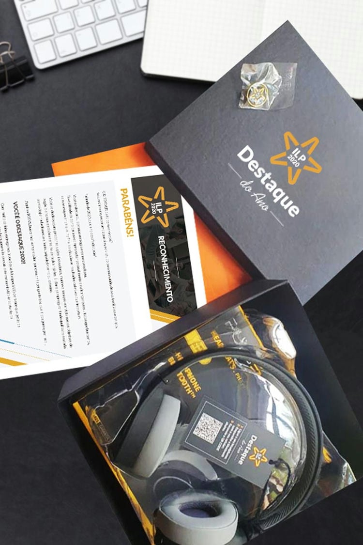 Kit personalizado com o KV da campanha ILP 2020. 